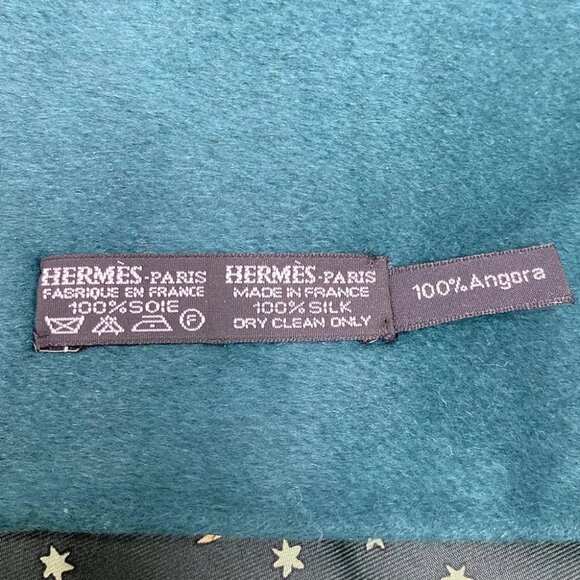 Auth HERMES - Green Multi Scarf - Picture 5 of 5